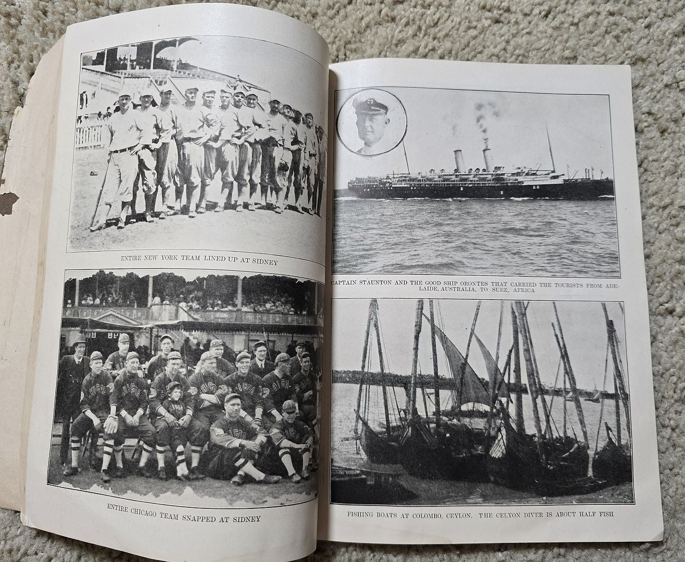 1913–14 MLB Official World Tour Book Yearbook Chicago White Sox vs New York Giants