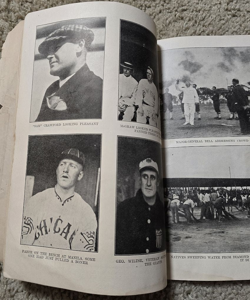 1913–14 MLB Official World Tour Book Yearbook Chicago White Sox vs New York Giants