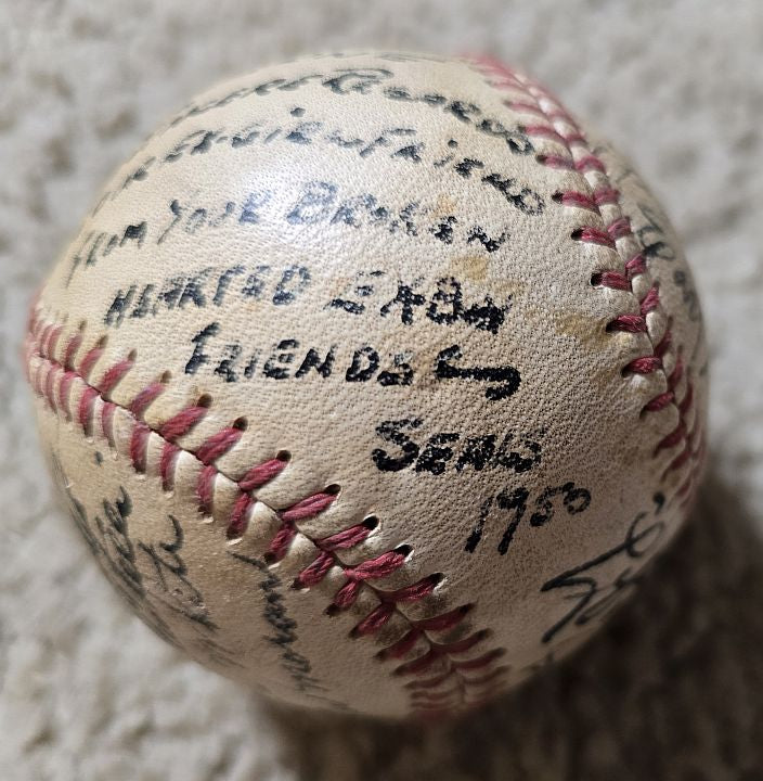 1950 San Francisco Seals Team Signed AUTO Baseball by 20 PCL Lefty O'Doul