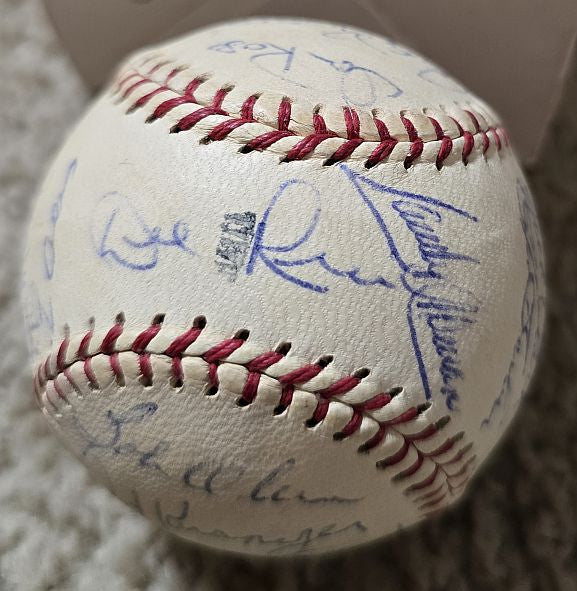 1972 California Angels Team Signed AUTO Baseball /w 21 Sigs – NOLAN RYAN 1ST YEAR