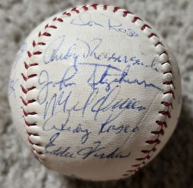 1972 California Angels Team Signed AUTO Baseball /w 21 Sigs – NOLAN RYAN 1ST YEAR