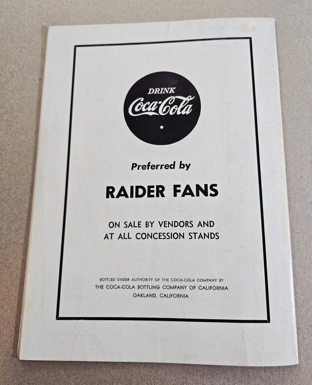 September 22, 1963 Oakland Raiders vs Boston Patriots AFL Football Game Program