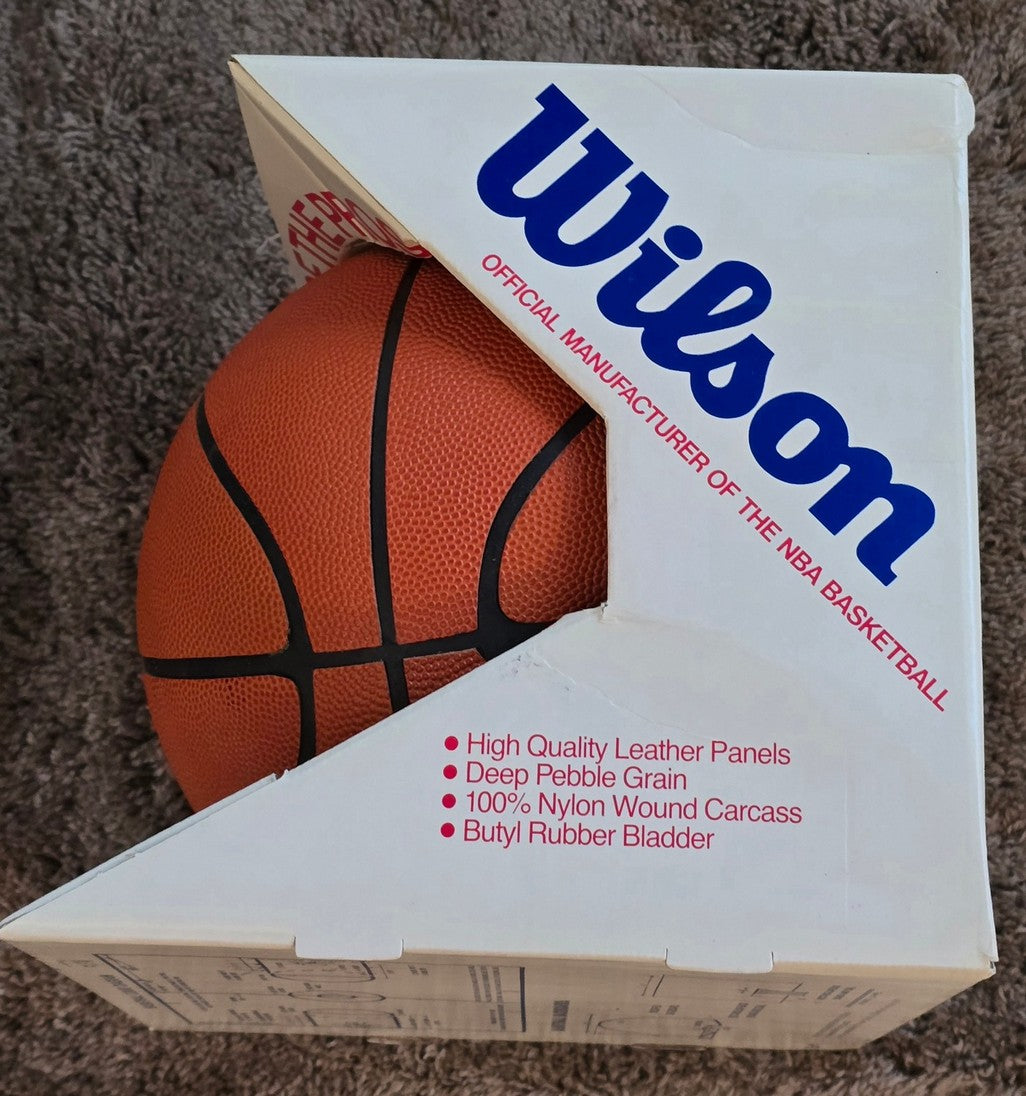 Wilson Official NBA Leather Larry Lawrence O'Brien Game Basketball - Brand New In Box