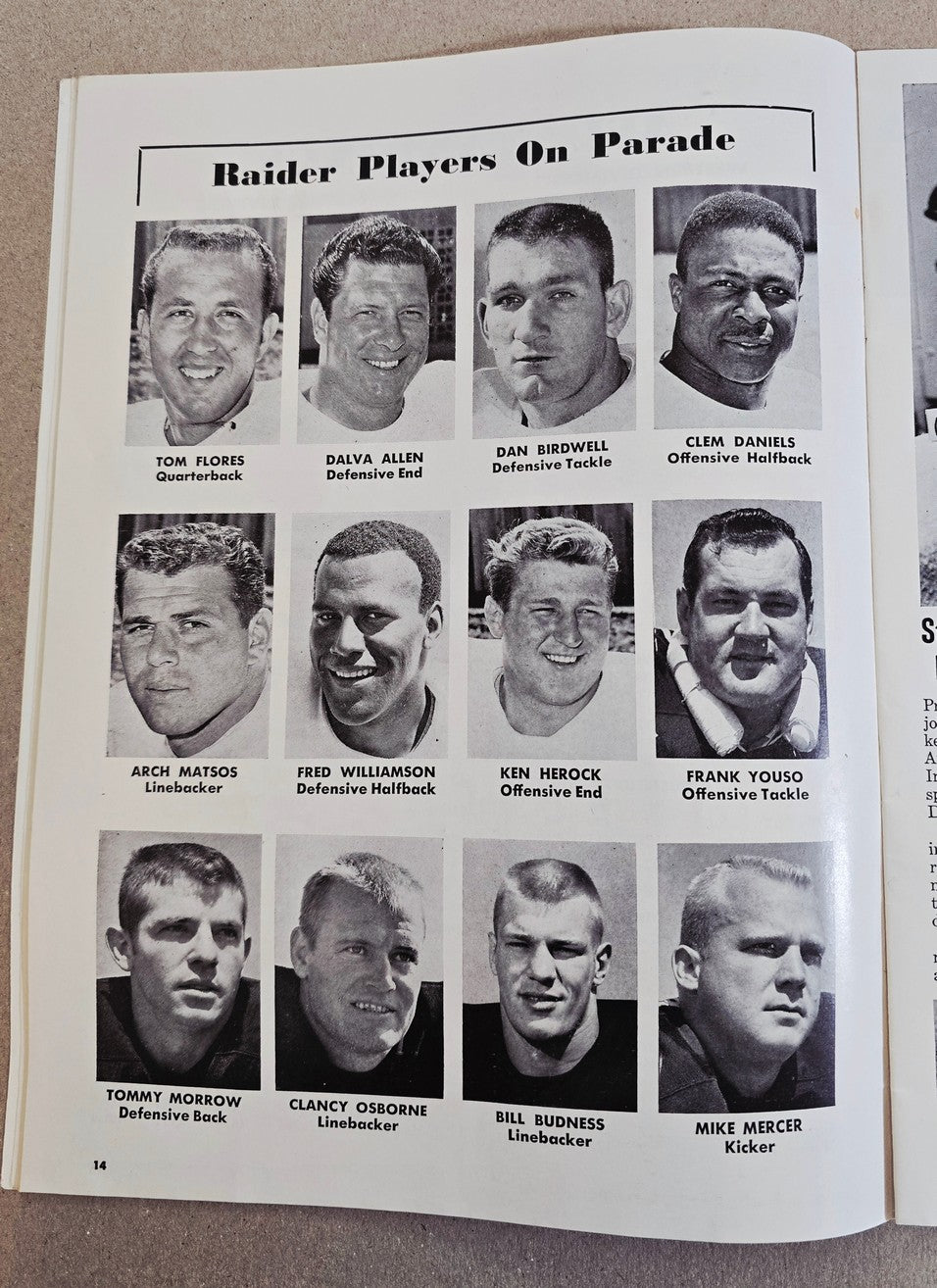 October 25, 1964 Oakland Raiders vs Denver Broncos AFL Football Game Program
