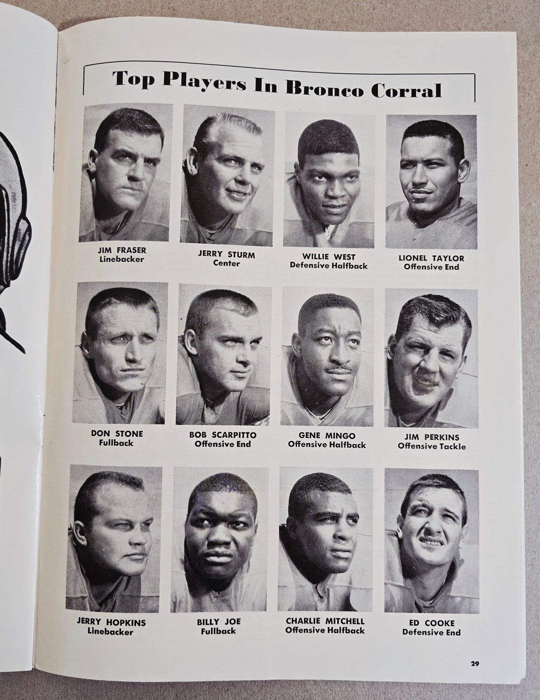 October 25, 1964 Oakland Raiders vs Denver Broncos AFL Football Game Program