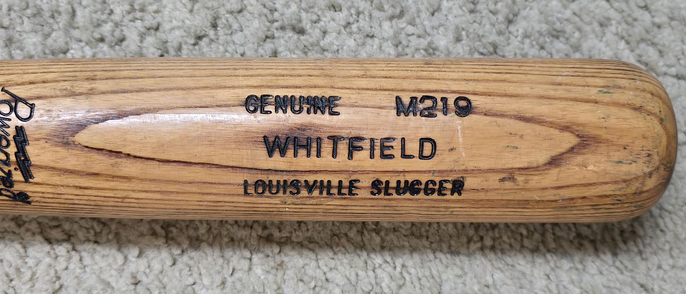 Circa 1980 Terry Whitfield Game Used Louisville Slugger Bat San Francisco Giants
