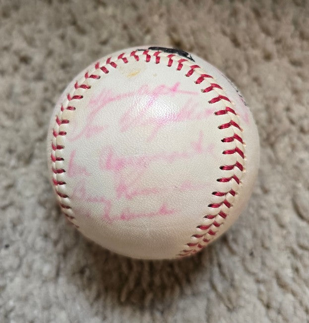 1957 San Francisco Seals Logo Baseball Team Signed AUTO Baseball PCL – Last Year In Existence