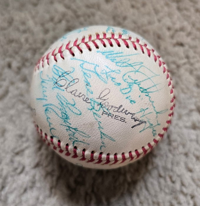 1955 San Francisco Seals Team Signed AUTO Baseball PCL /w 22 Sigs