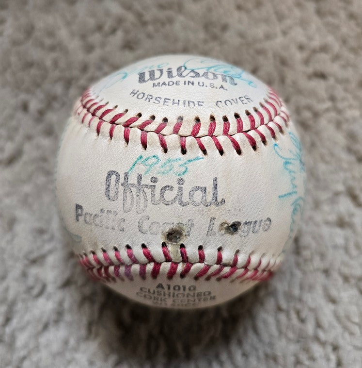 1955 San Francisco Seals Team Signed AUTO Baseball PCL /w 22 Sigs