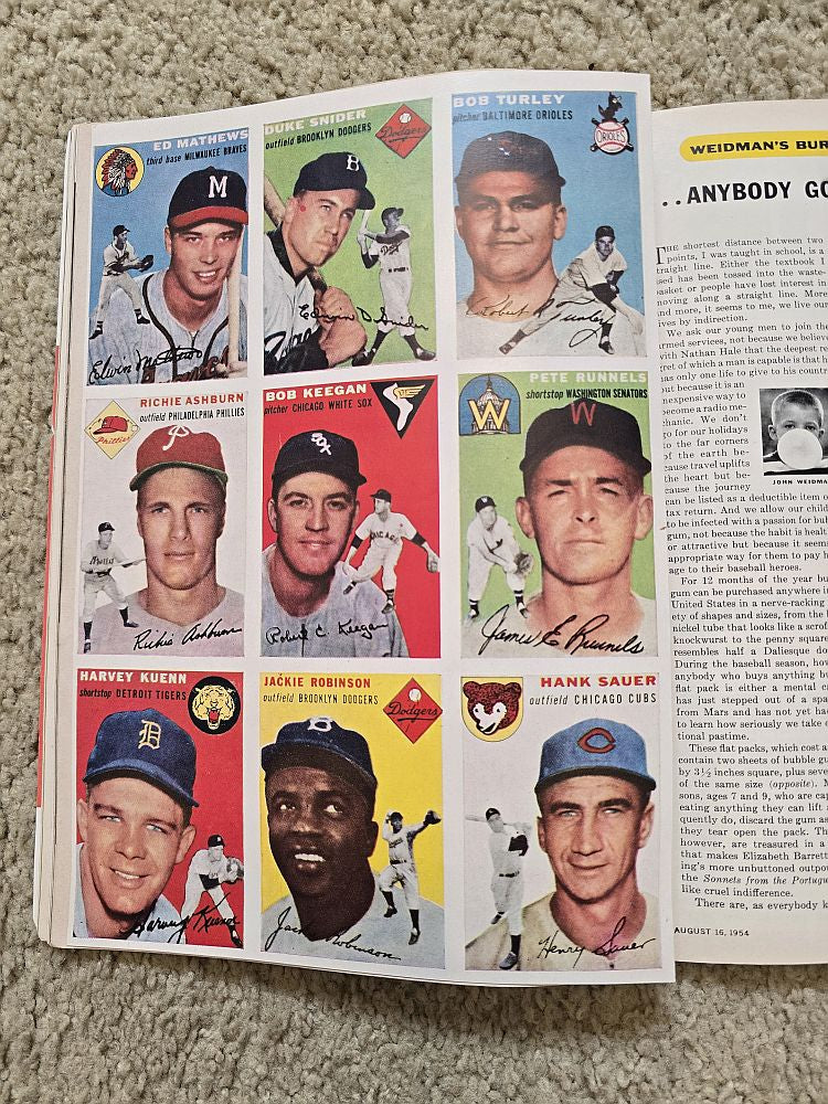 Sports Illustrated First 1st Issue 1954 Topps Baseball Cards Eddie Mathews Cover