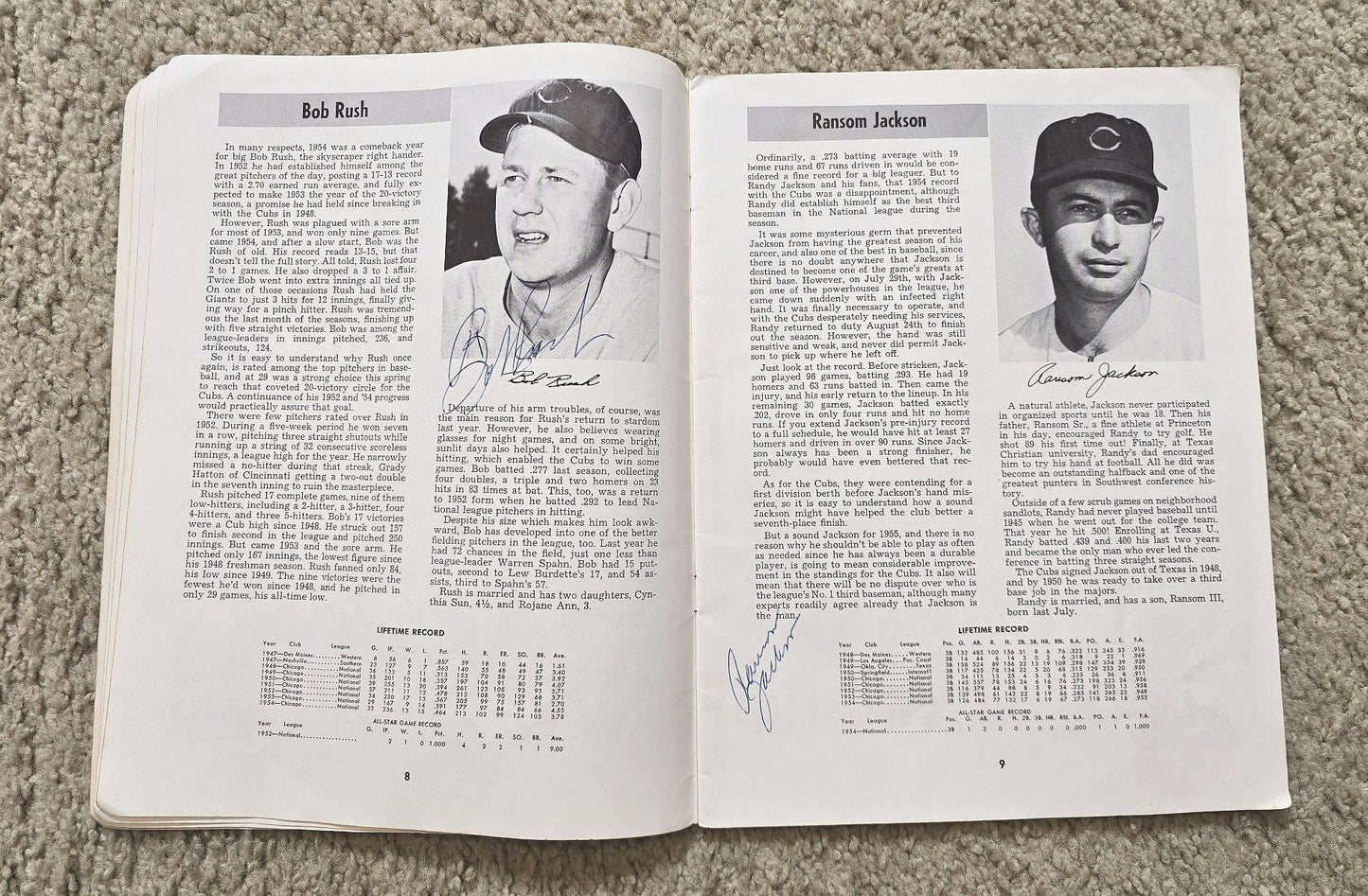 1955 Chicago Cubs Team Signed Autographed Yearbook /w 19 sigs –  Ernie Banks