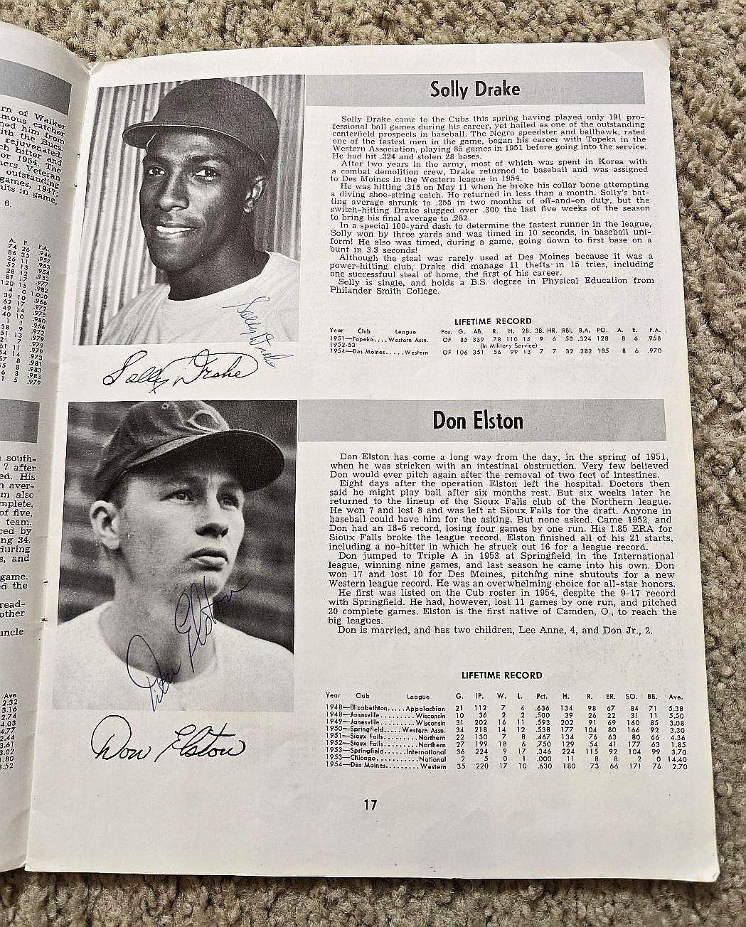 1955 Chicago Cubs Team Signed Autographed Yearbook /w 19 sigs –  Ernie Banks