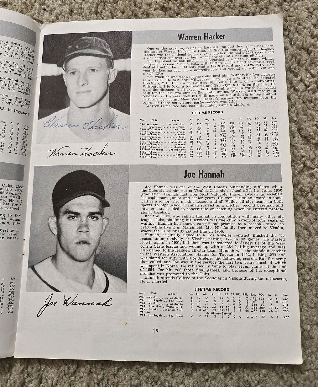1955 Chicago Cubs Team Signed Autographed Yearbook /w 19 sigs –  Ernie Banks