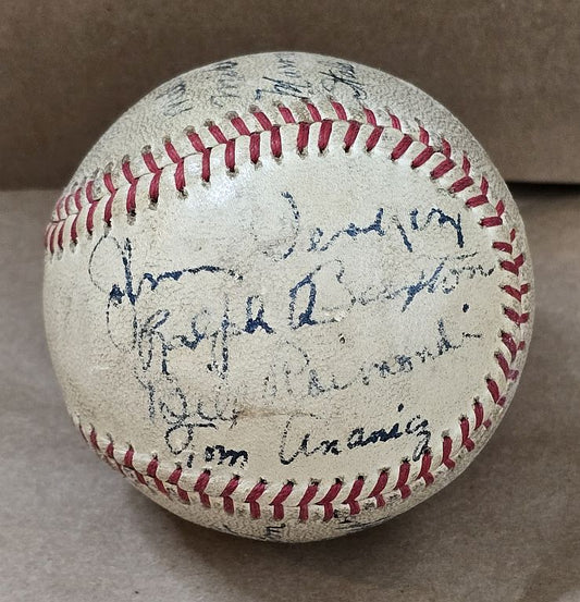 1942 Oakland Oaks PCL Champs Team Signed AUTO Baseball /w Marv Gudat