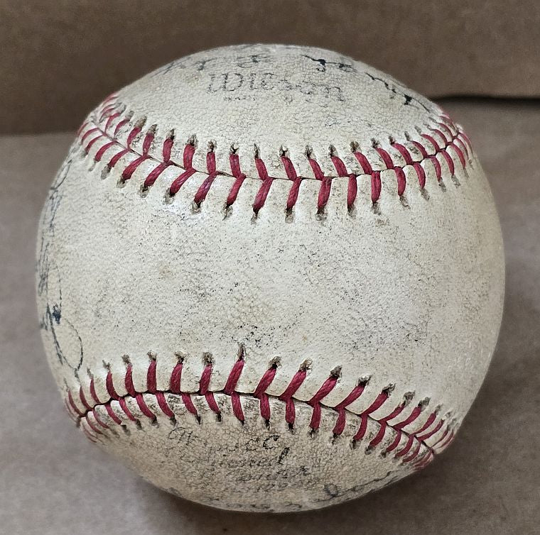 1942 Oakland Oaks PCL Champs Team Signed AUTO Baseball /w Marv Gudat