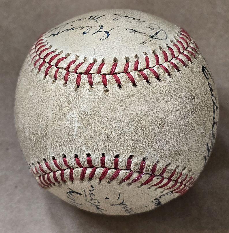1942 Oakland Oaks PCL Champs Team Signed AUTO Baseball /w Marv Gudat