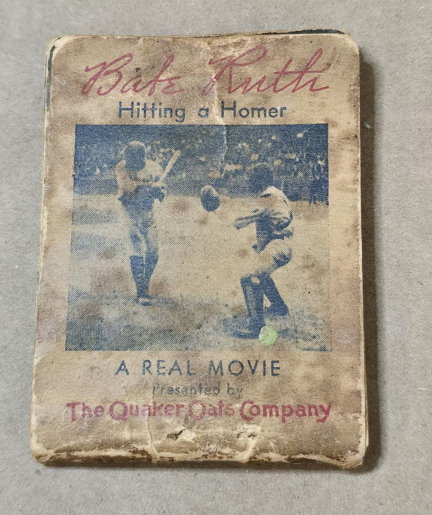 1934 Quaker Oats Babe Ruth Hitting a Home Run Flip Book