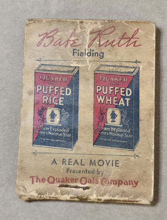 1934 Quaker Oats Babe Ruth Hitting a Home Run Flip Book