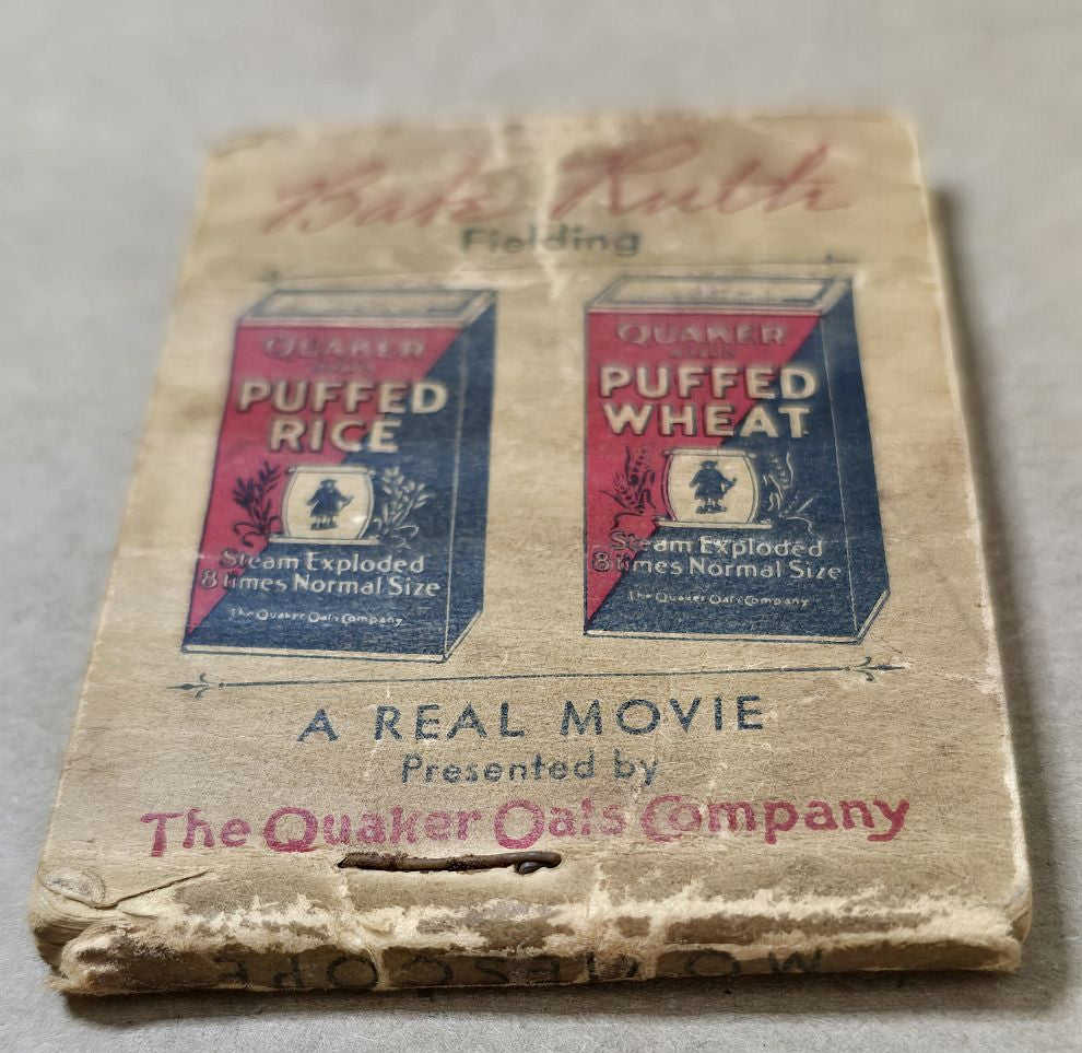 1934 Quaker Oats Babe Ruth Hitting a Home Run Flip Book