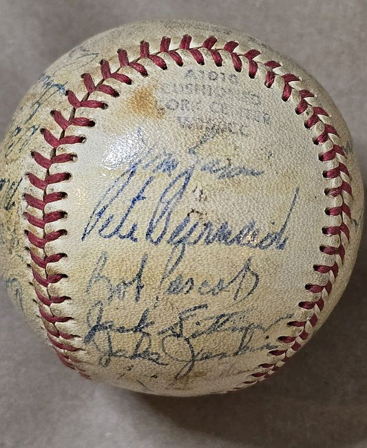 1958 Phoenix Giants Team Signed AUTO Baseball PCL /w 23 Sigs Willie McCovey – Bobby Prescott