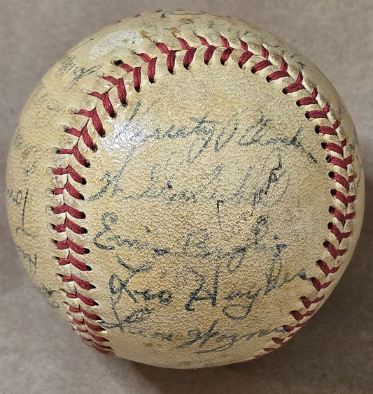 1958 Phoenix Giants Team Signed AUTO Baseball PCL /w 23 Sigs Willie McCovey – Bobby Prescott