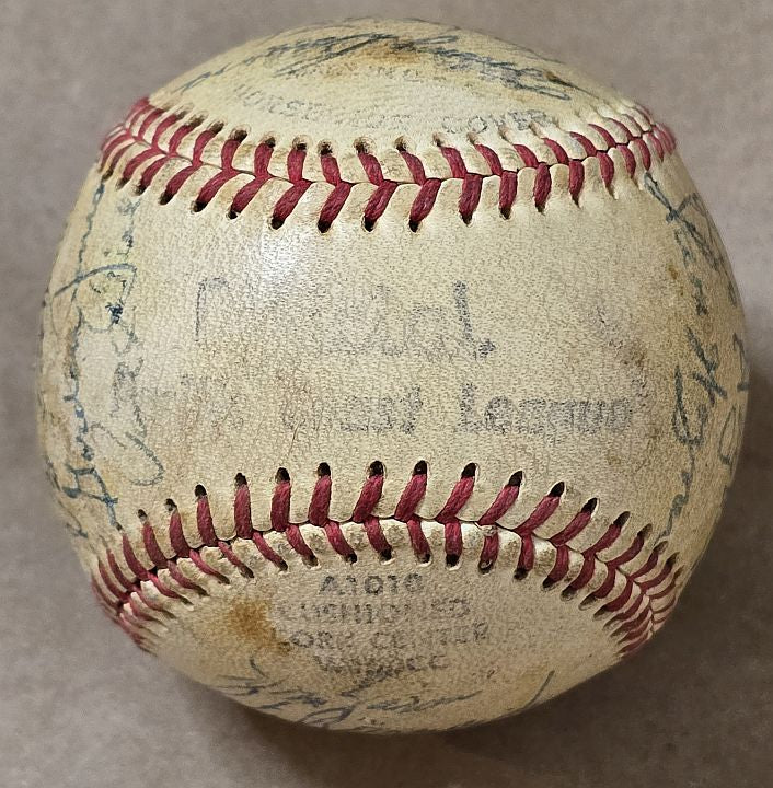 1958 Phoenix Giants Team Signed AUTO Baseball PCL /w 23 Sigs Willie McCovey – Bobby Prescott