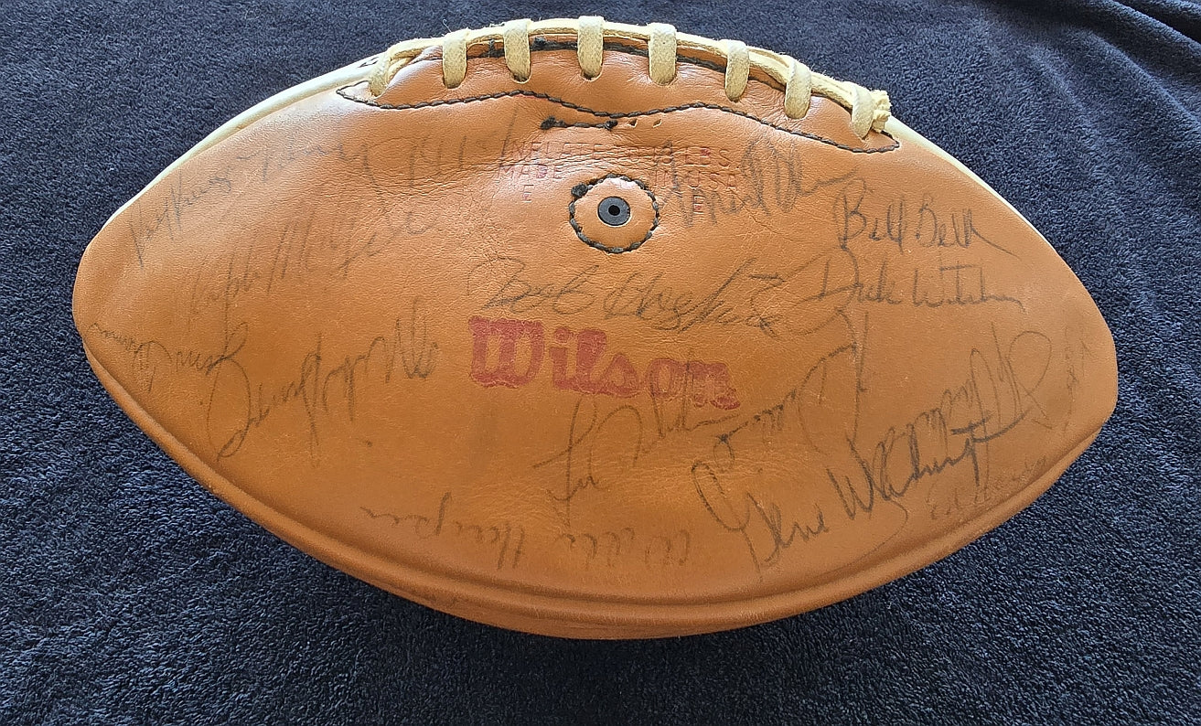 1973 San Francisco 49ers Team Signed Football NFC West Champs 45 + Autographs