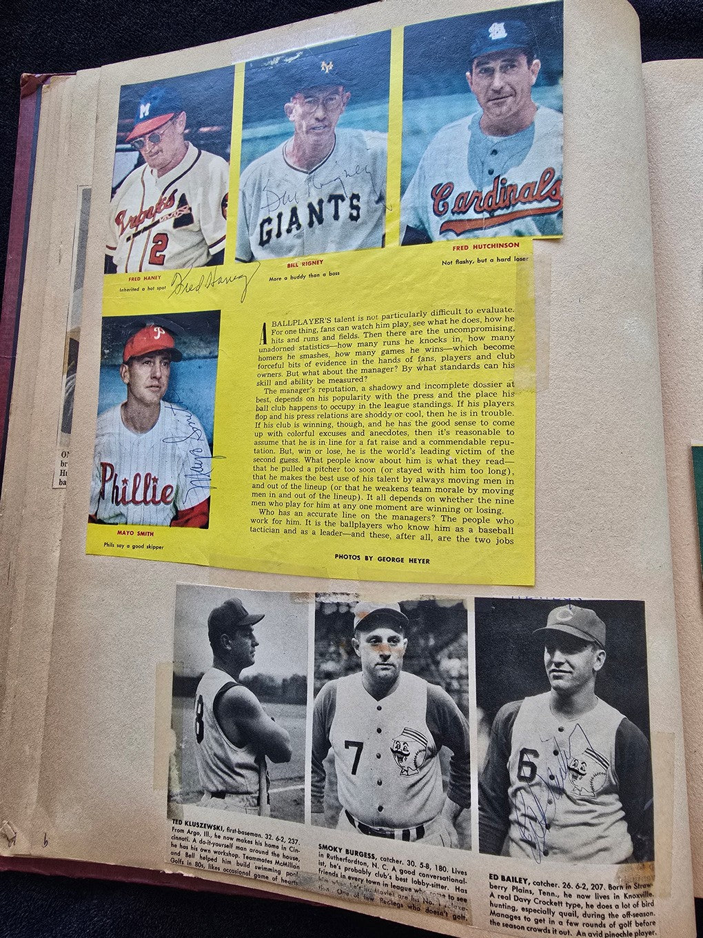 1950s Baseball Football Basketball Scrapbook /w Approximately 350 Autographs Rogers Hornsby x 3 Loaded