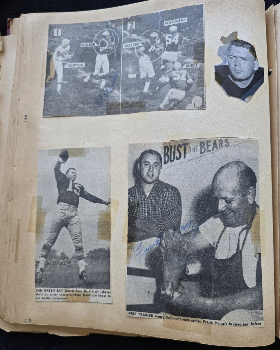 1950s Baseball Football Basketball Scrapbook /w Approximately 350 Autographs Rogers Hornsby x 3 Loaded