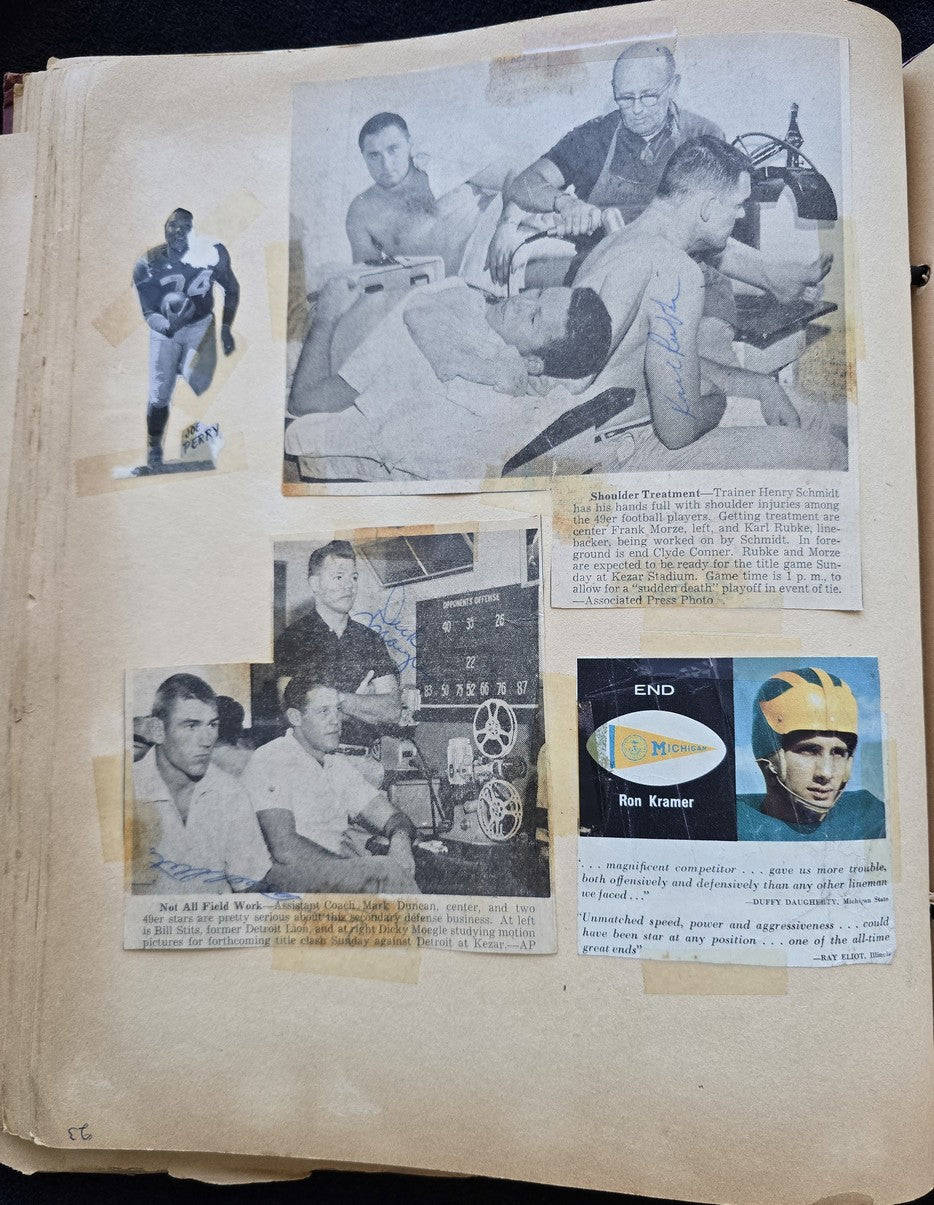 1950s Baseball Football Basketball Scrapbook /w Approximately 350 Autographs Rogers Hornsby x 3 Loaded