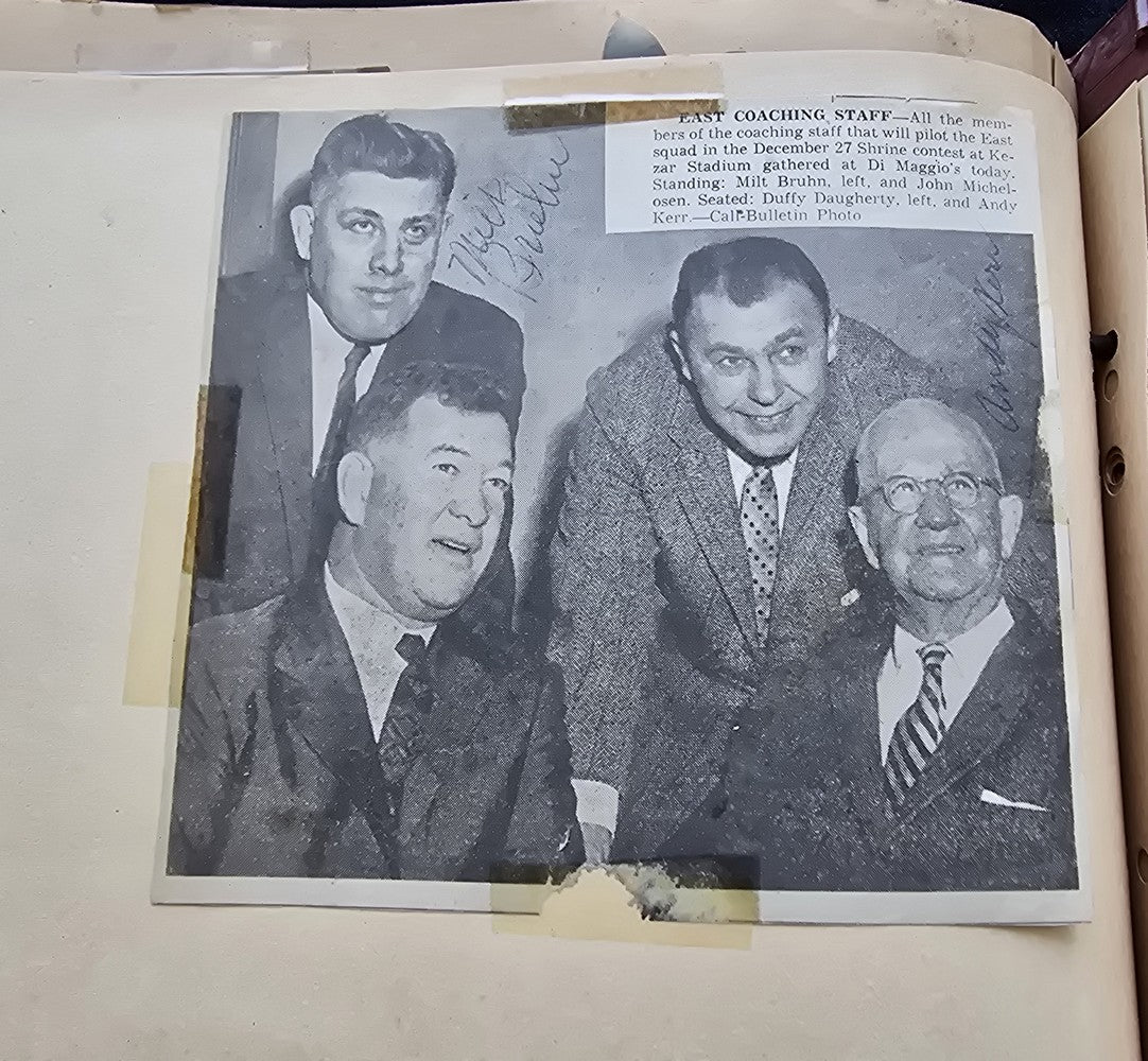 1950s Baseball Football Basketball Scrapbook /w Approximately 350 Autographs Rogers Hornsby x 3 Loaded