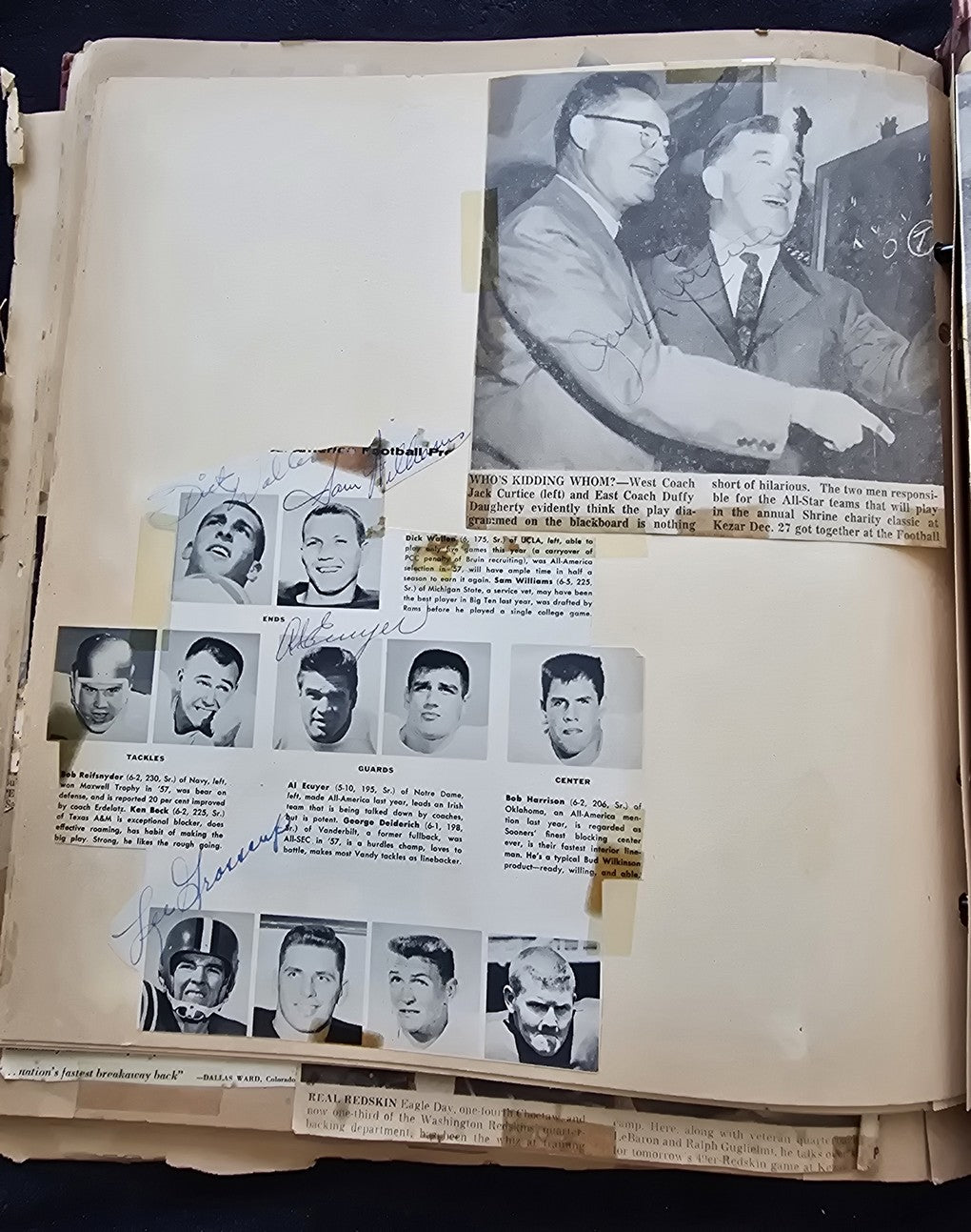 1950s Baseball Football Basketball Scrapbook /w Approximately 350 Autographs Rogers Hornsby x 3 Loaded