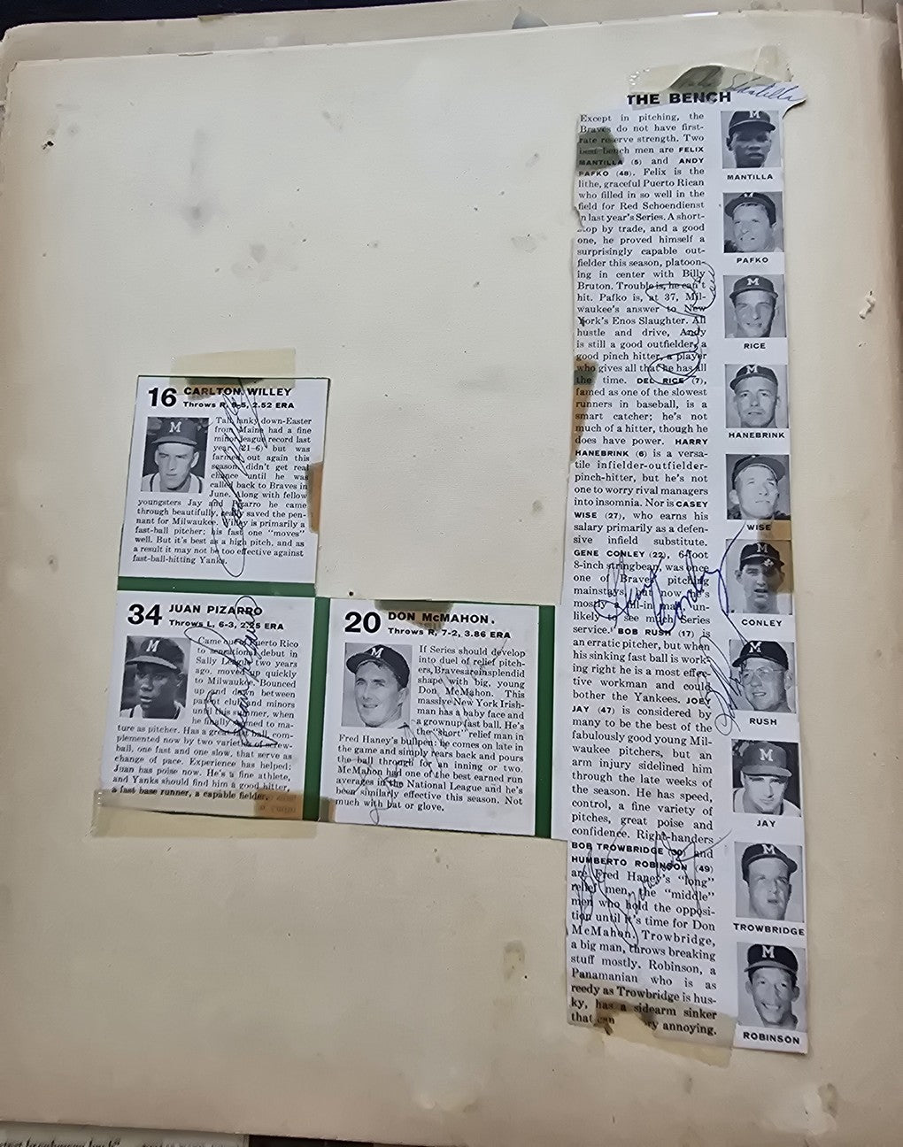 1950s Baseball Football Basketball Scrapbook /w Approximately 350 Autographs Rogers Hornsby x 3 Loaded