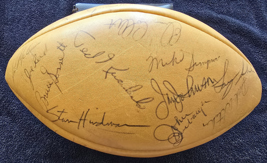 1971 San Francisco 49ers Team Signed Football Hand Painted NFC West Champs /w 32 Autographs