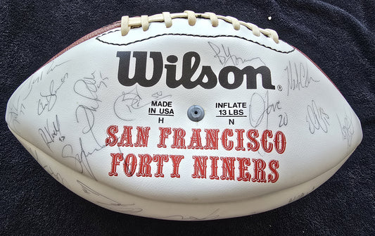 1995 San Francisco 49ers Team Signed Football NFC West Champs /w 50-55 Autographs