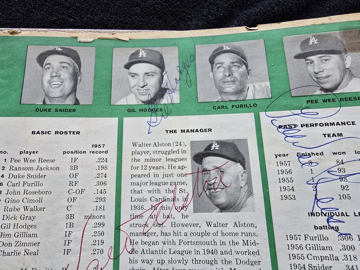 1958 National League Team Signed Autograph Album w/ 75 Plus AUTOS Gil Hodges Aaron Banks