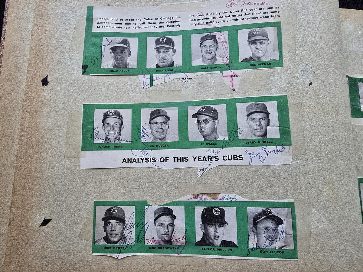1958 National League Team Signed Autograph Album w/ 75 Plus AUTOS Gil Hodges Aaron Banks