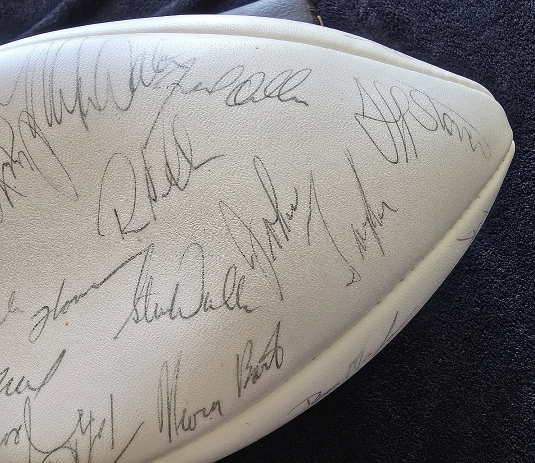 1987 San Francisco 49ers Team Signed Football NFC West Champs /w 50-55 Autographs
