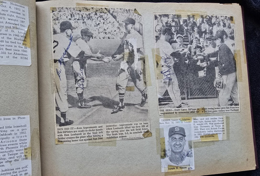 1950s Pacific Coast League San Francisco Seals Scrapbook /w Approximately 300 Autographs 14 X Joe Gordon HOF