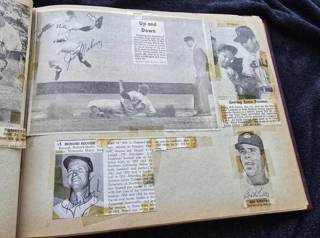 1950s Pacific Coast League San Francisco Seals Scrapbook /w Approximately 300 Autographs 14 X Joe Gordon HOF