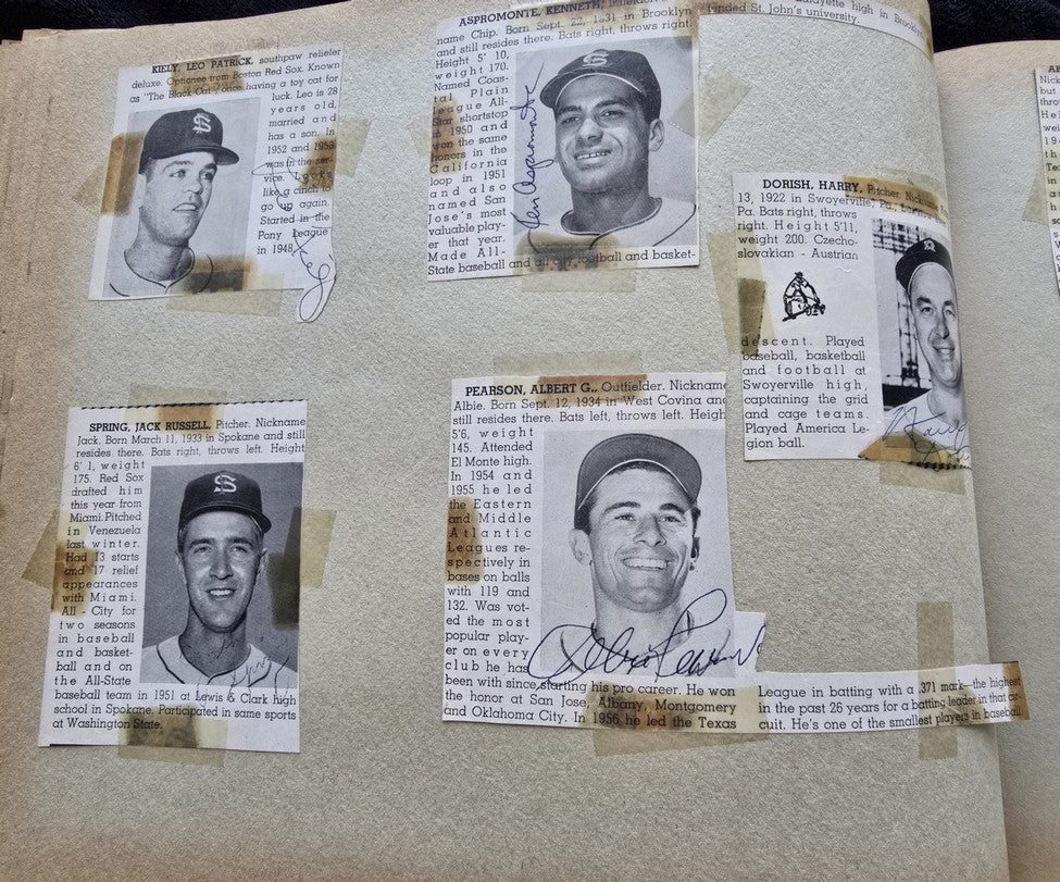 1950s Pacific Coast League San Francisco Seals Scrapbook /w Approximately 300 Autographs 14 X Joe Gordon HOF