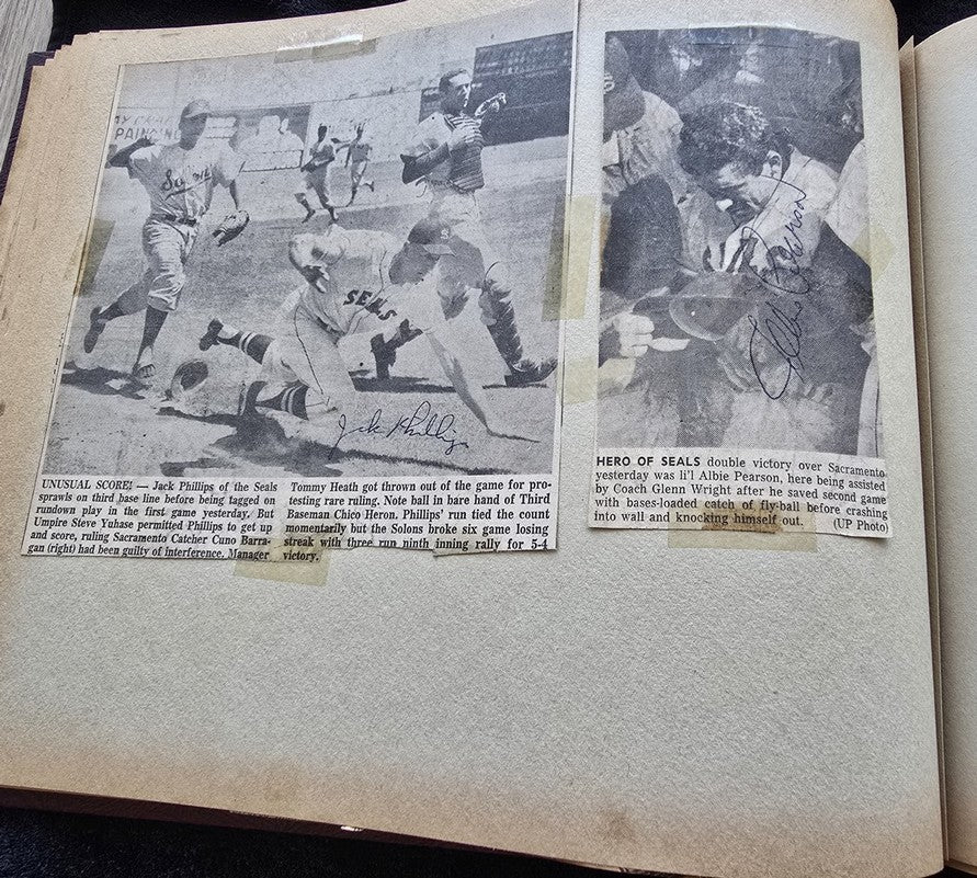 1950s Pacific Coast League San Francisco Seals Scrapbook /w Approximately 300 Autographs 14 X Joe Gordon HOF