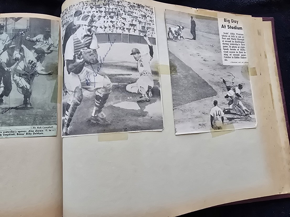 1950s Pacific Coast League San Francisco Seals Scrapbook /w Approximately 300 Autographs 14 X Joe Gordon HOF