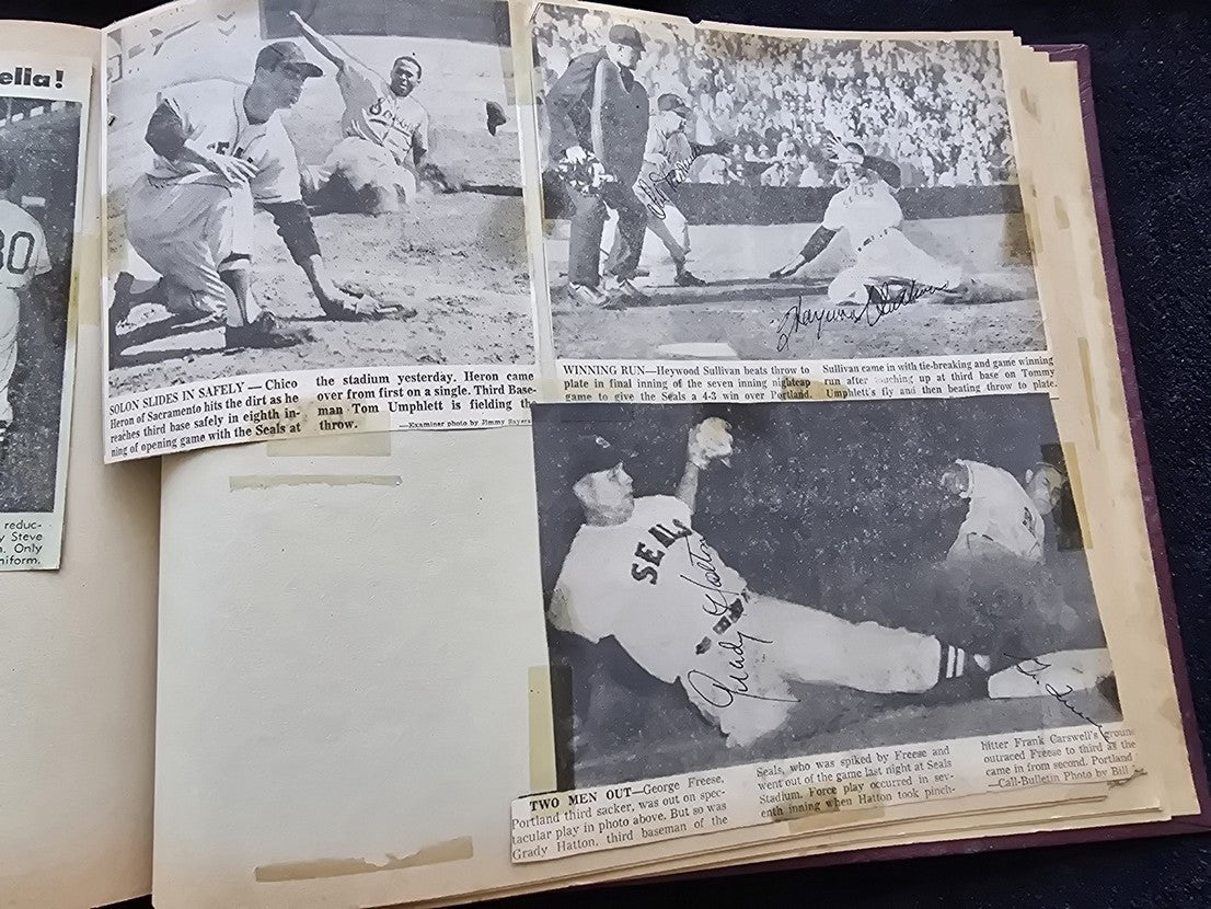 1950s Pacific Coast League San Francisco Seals Scrapbook /w Approximately 300 Autographs 14 X Joe Gordon HOF