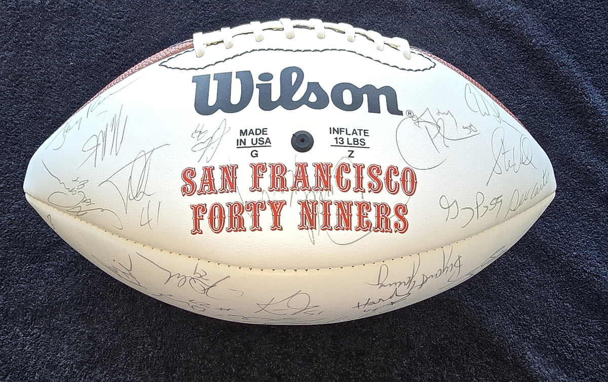 1994 San Francisco 49ers Team Signed Football Super Bowl 29 XXIX Champions /w 55 + Autographs