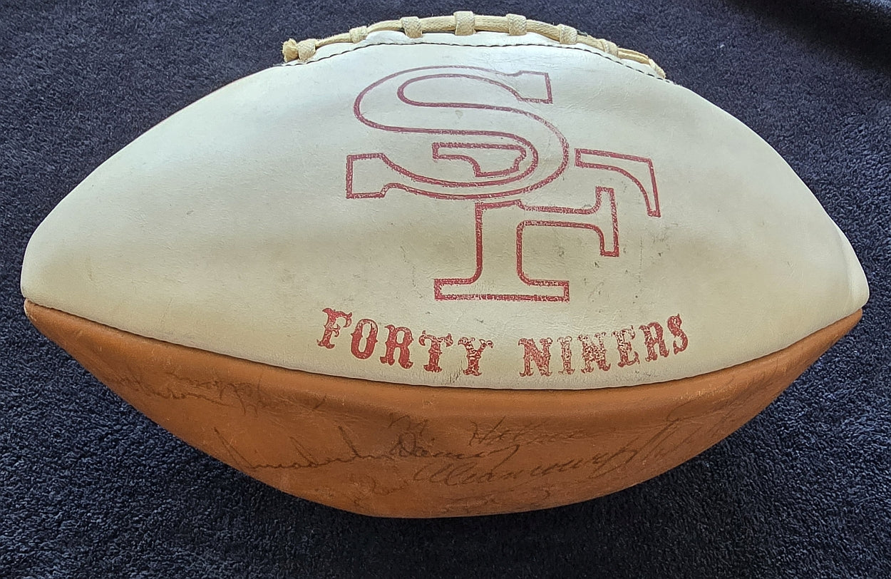 1973 San Francisco 49ers Team Signed Football NFC West Champs 45 + Autographs