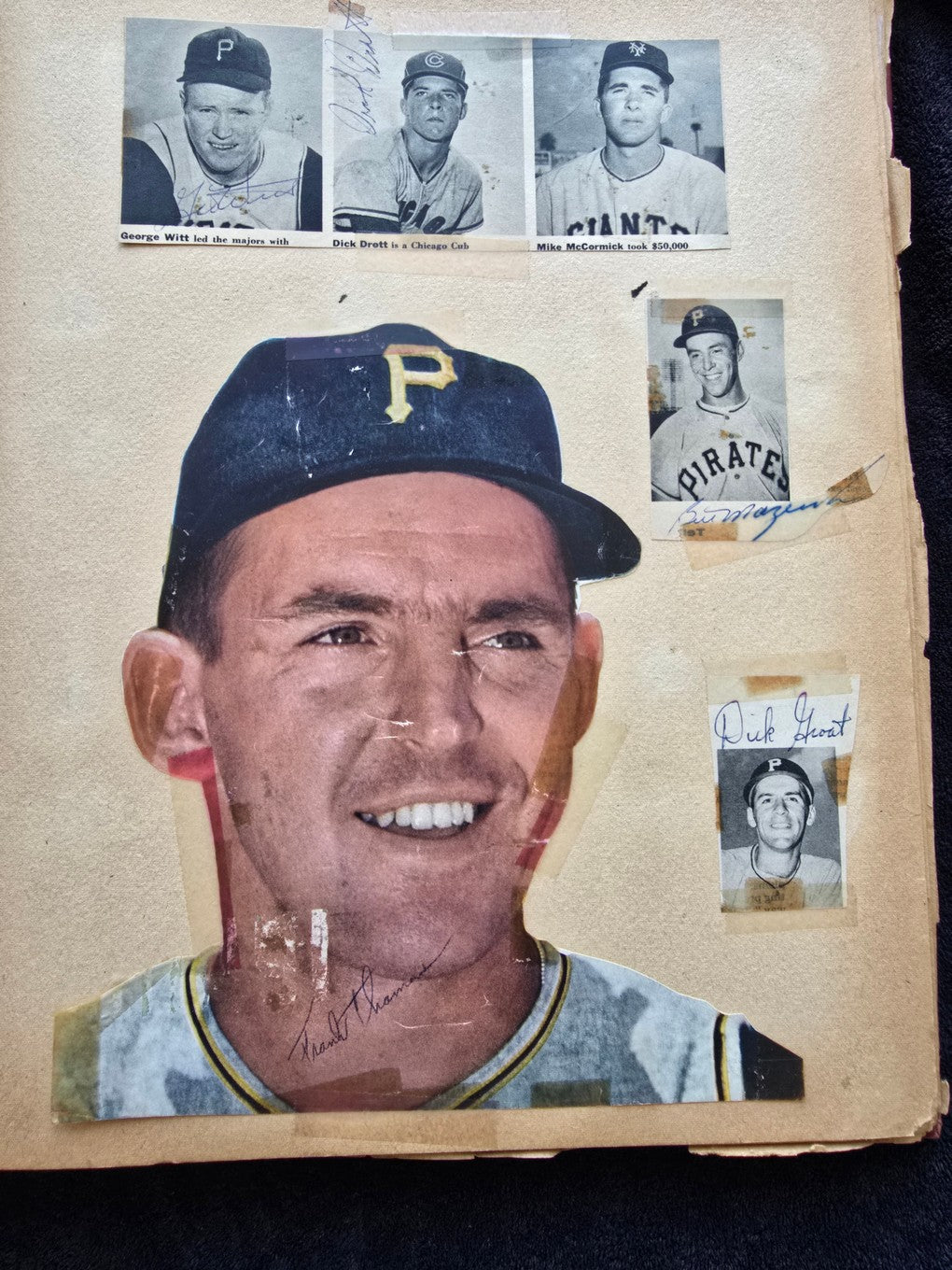 1950s Baseball Football Basketball Scrapbook /w Approximately 350 Autographs Rogers Hornsby x 3 Loaded