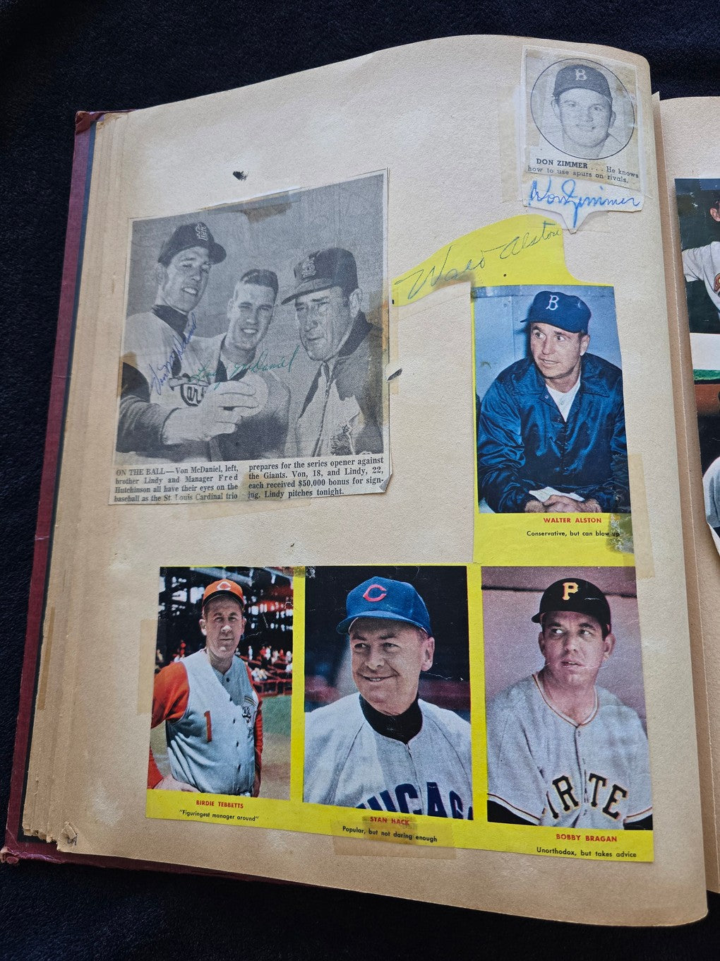 1950s Baseball Football Basketball Scrapbook /w Approximately 350 Autographs Rogers Hornsby x 3 Loaded