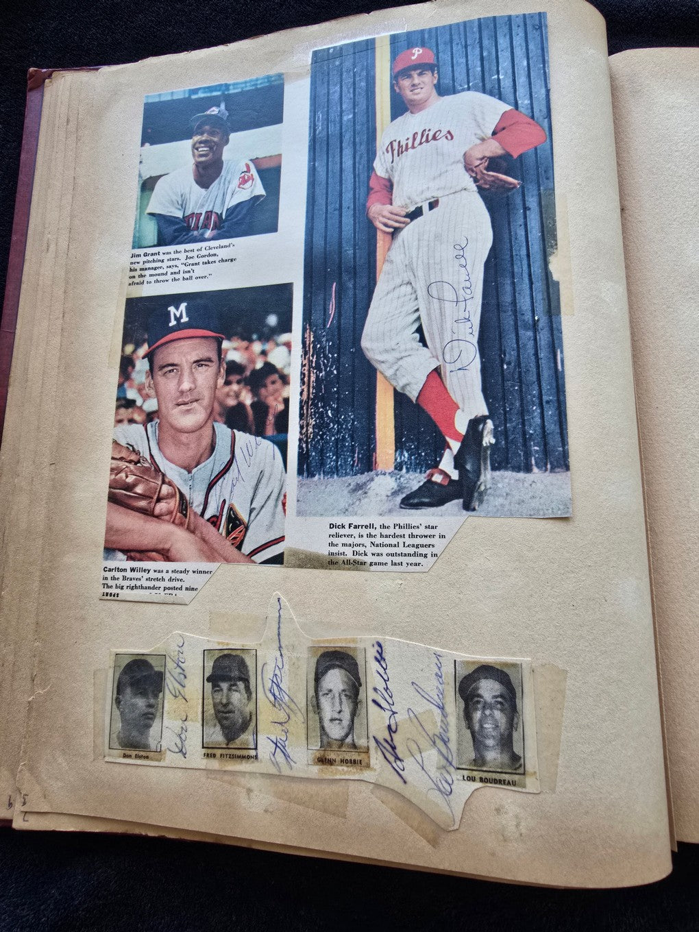 1950s Baseball Football Basketball Scrapbook /w Approximately 350 Autographs Rogers Hornsby x 3 Loaded