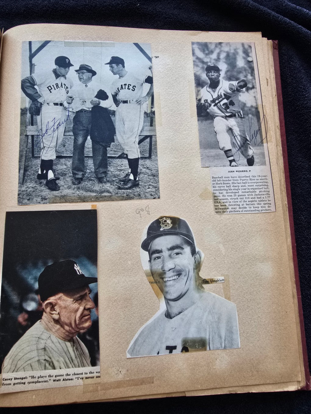 1950s Baseball Football Basketball Scrapbook /w Approximately 350 Autographs Rogers Hornsby x 3 Loaded